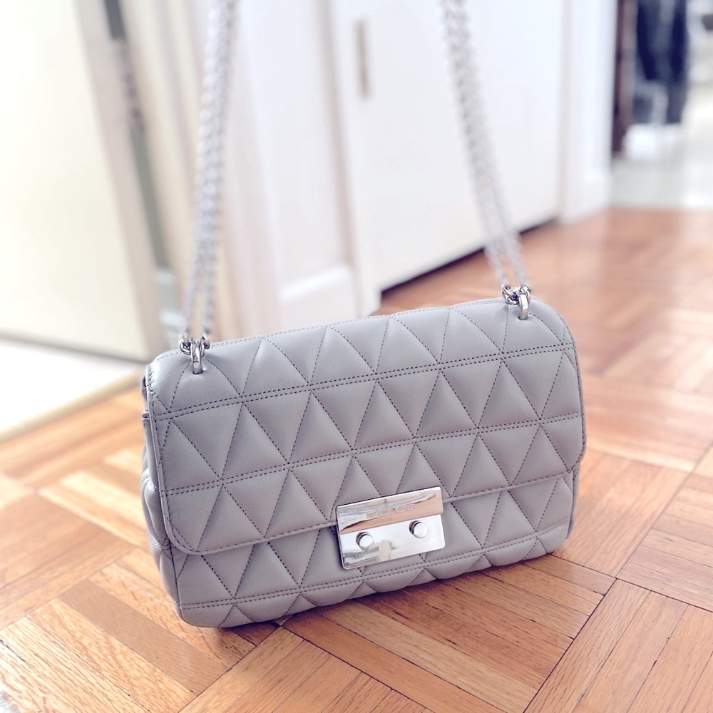 Gray Michael Kors purse